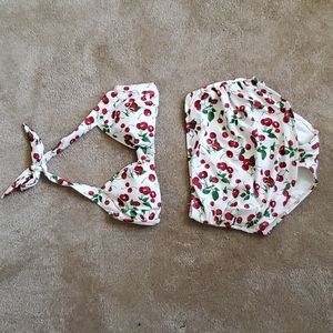 Esther Williams Bathing Suit - Cherry Two Piece (READ COMMENTS)